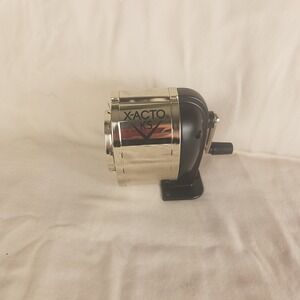 X-ACTO KS Manual Pencil Sharpener Heavy Duty 8 Hole Wall Desk Mount Chrome Black